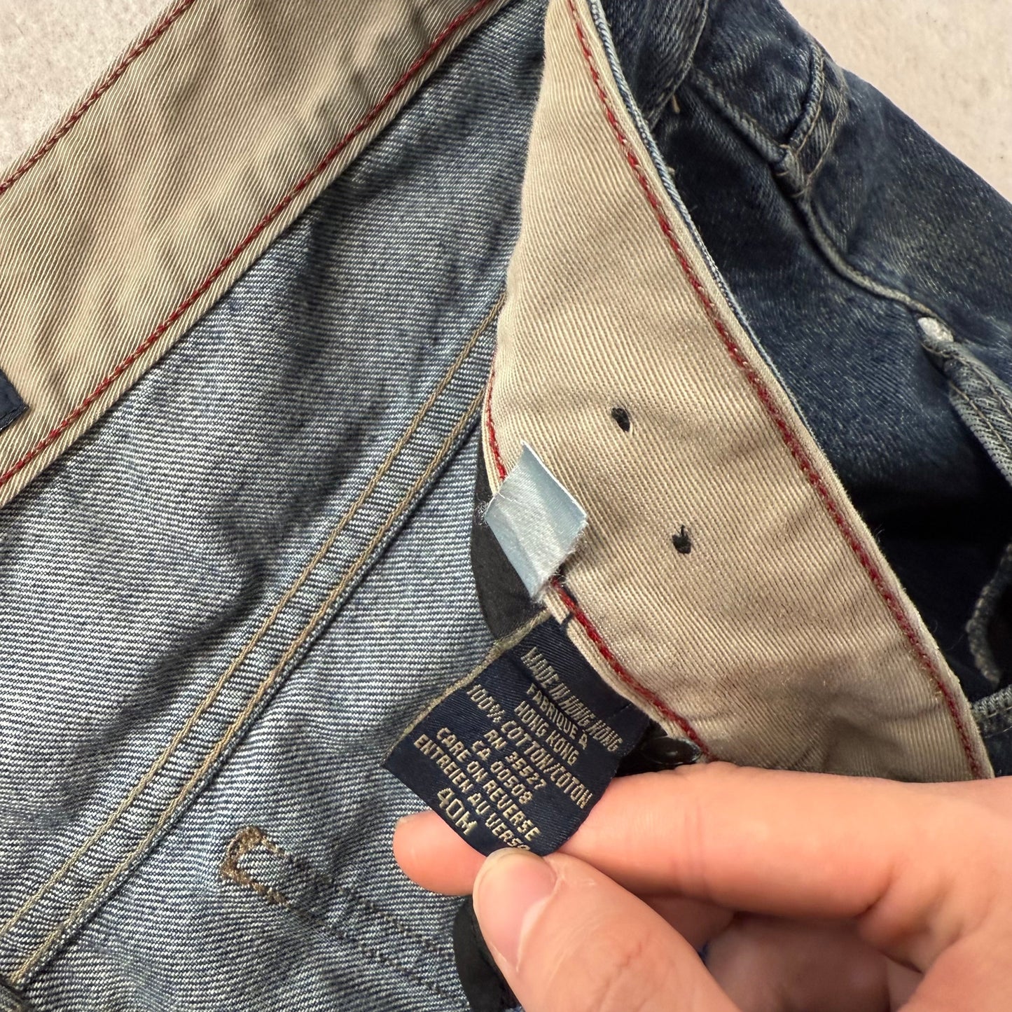 Marithe Francois Girbaud Mens Medium Blue Denim Straight Wide Leg Jeans Size 40M