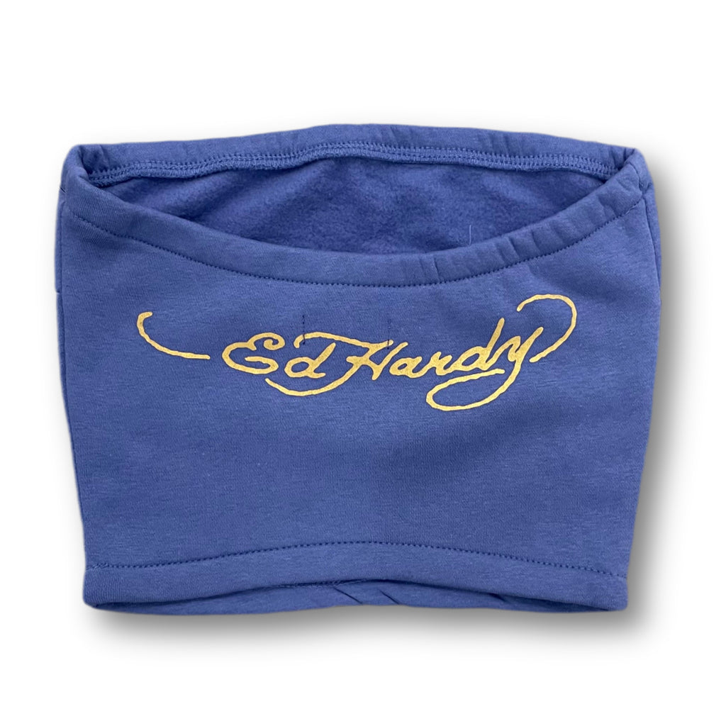 ED HARDY “NYC Skull” BLUE TUBE TOP