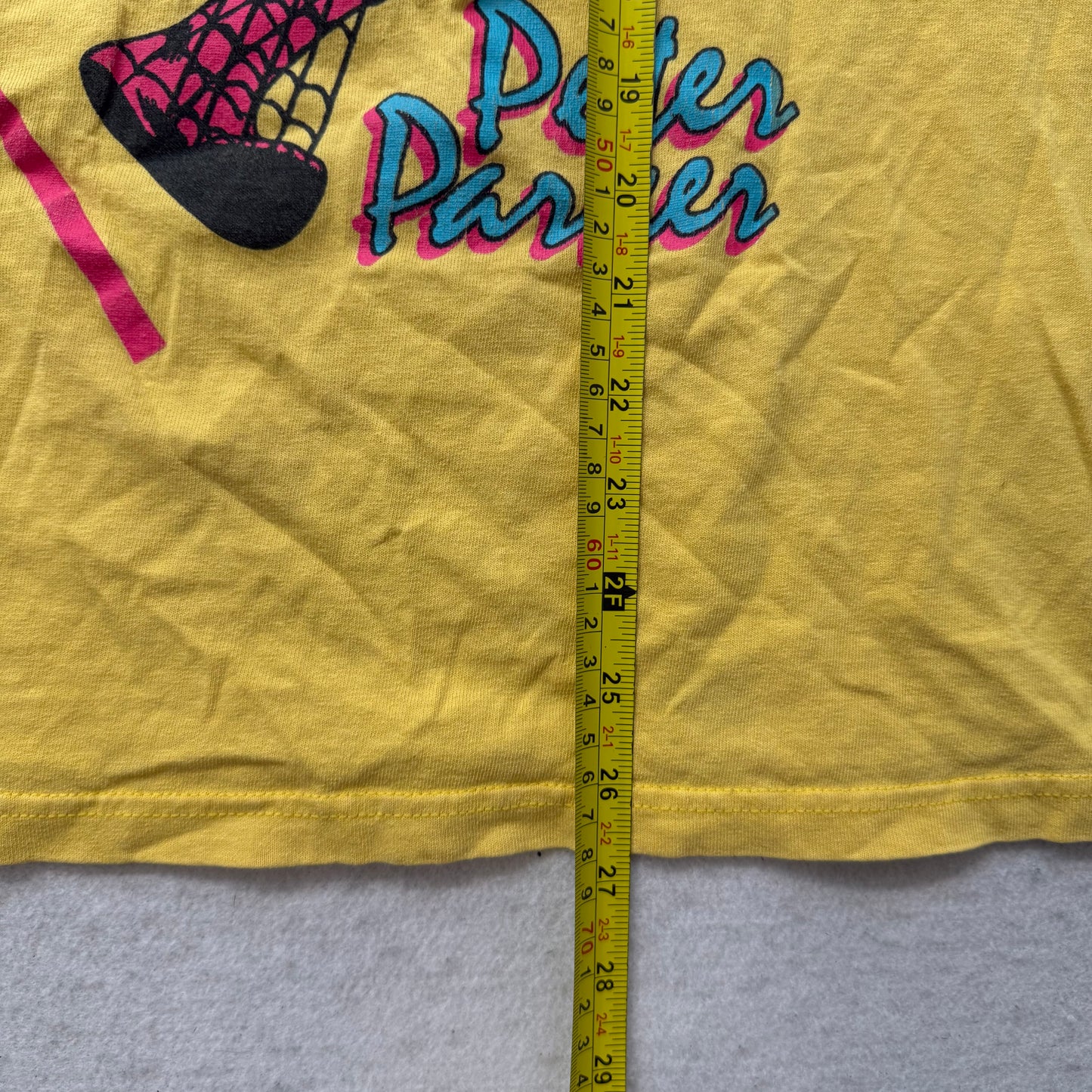 Marvel Men's Mustard Yellow Cotton T-Shirt Amazing Spider-Man Graphic Tee Size L