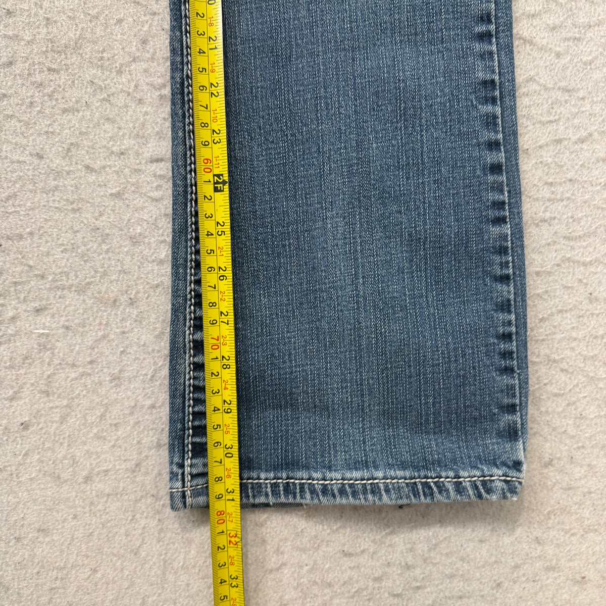 Premiere by rue21 Women Blue Denim Bootcut Jeans Embellished Pockets Size 13/14R