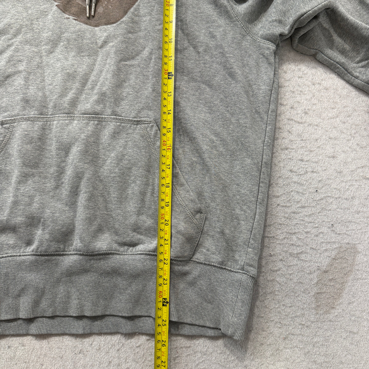 Nike Pullover Hoodie Women's Heather Gray Swoosh Kangaroo Pocket Size M photo 5