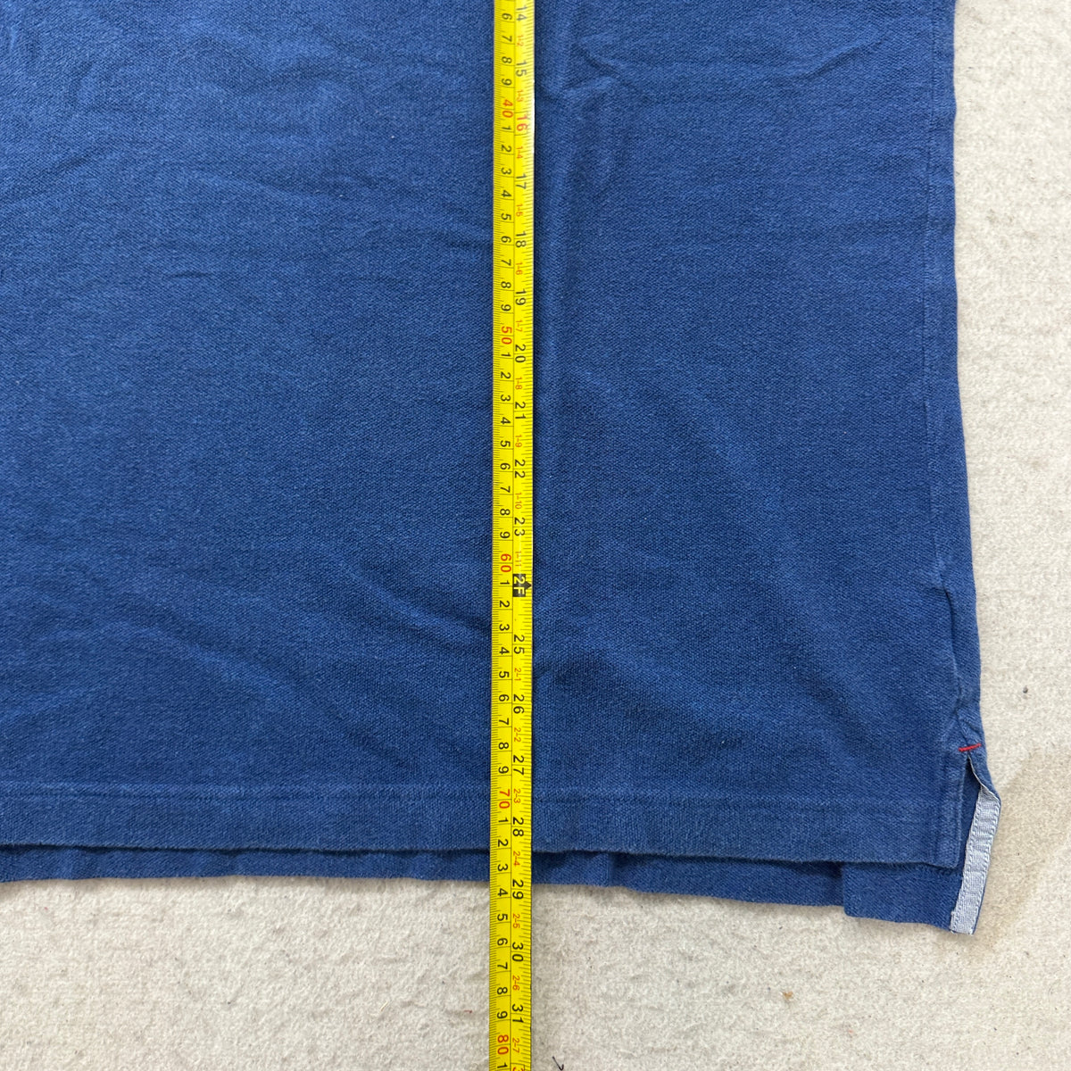 Tommy Hilfiger blue polo length measurement