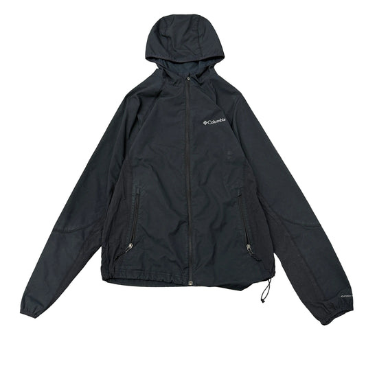 Columbia Men's Black Omni Shield Hooded Windbreaker Jacket Zip-Up Outdoor Size M