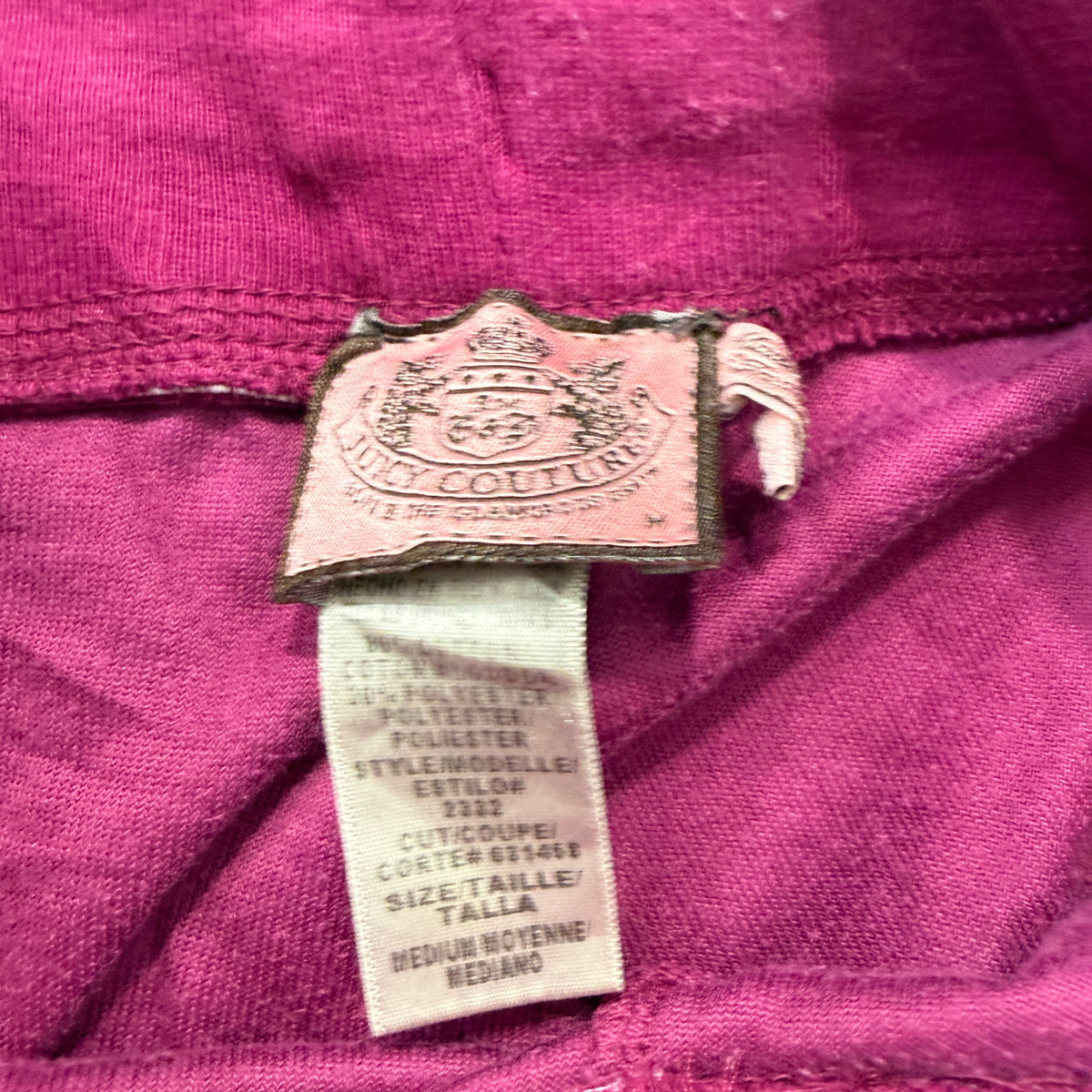Juicy Couture Women's Magenta Velour Flared Leg Track Pants Loungewear Size M