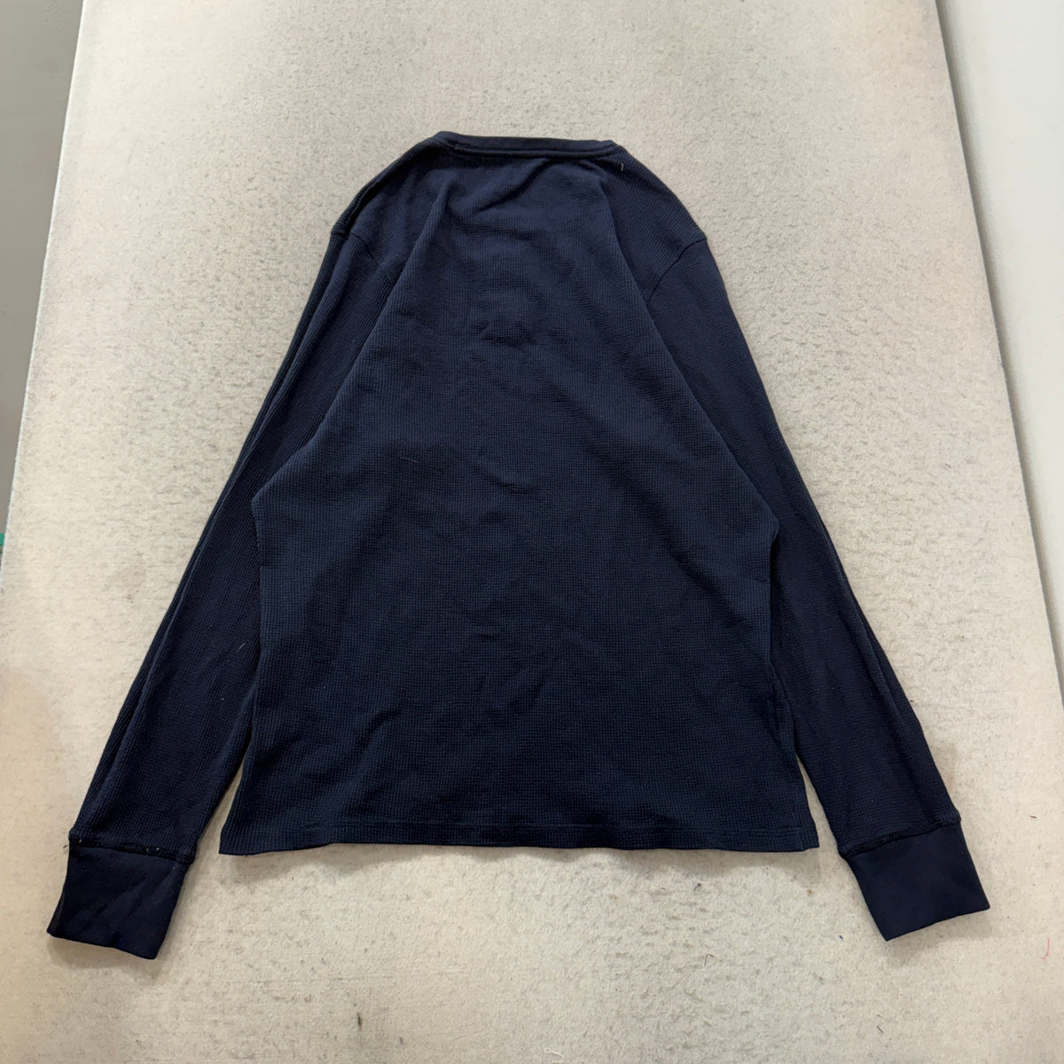 Tommy Hilfiger navy waffle henley back