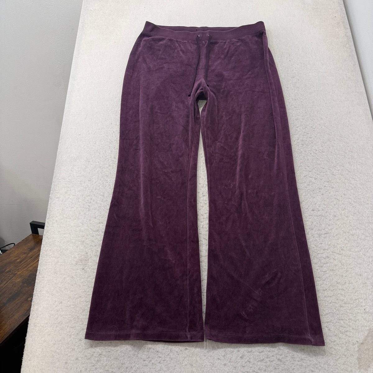 Vintage Juicy Couture Velour Flare Track Pants Purple Size L photo 2