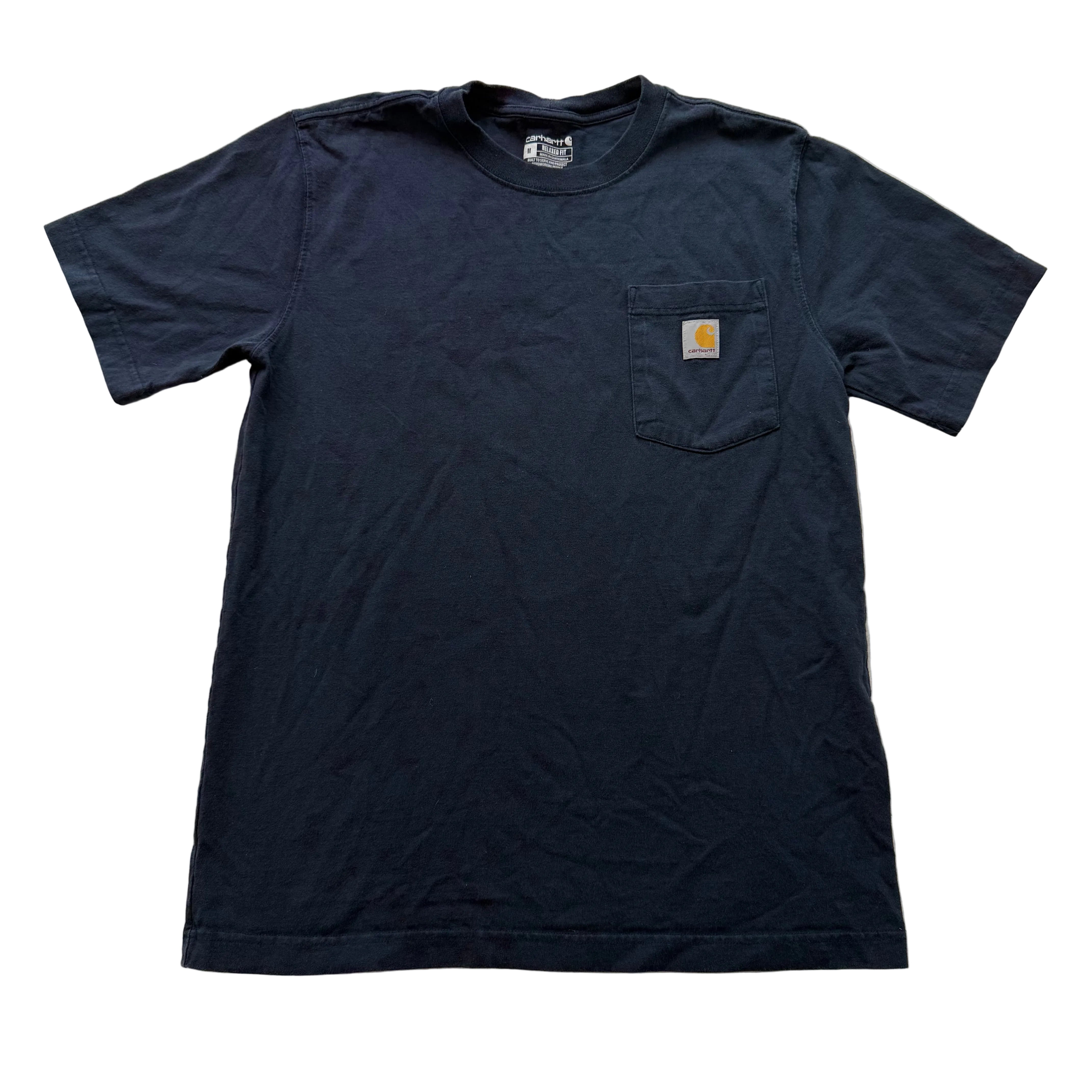 Carhartt Mens Navy 100% Cotton Dearborn Relaxed Pocket T-Shirt Casual Tee Size M