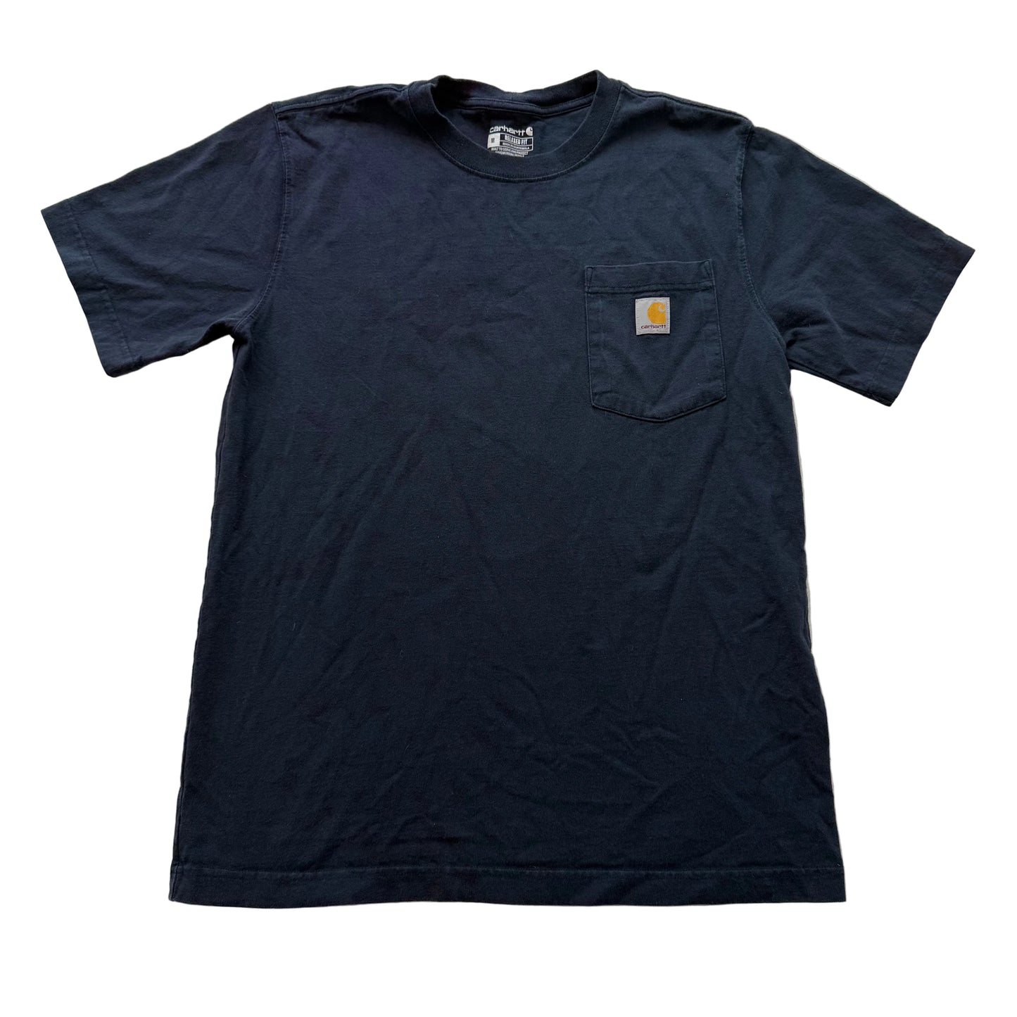 Carhartt Mens Navy 100% Cotton Dearborn Relaxed Pocket T-Shirt Casual Tee Size M