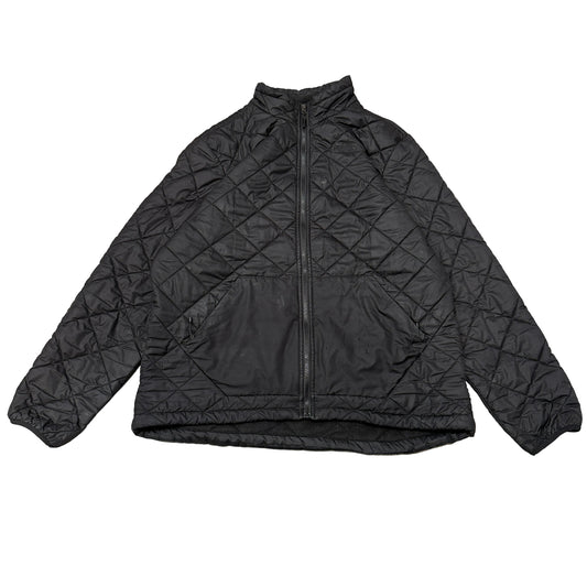 The North Face Men's Black Full Zip Diamond Quilted Jacket Pocket Outerwear - XL