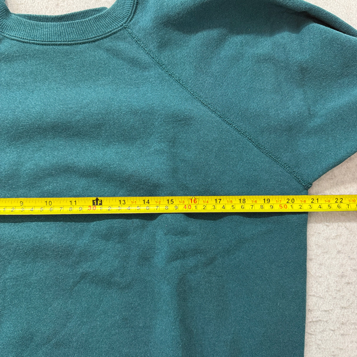 Hanes Activewear Vintage Teal Blank Crewneck USA Size L photo 4