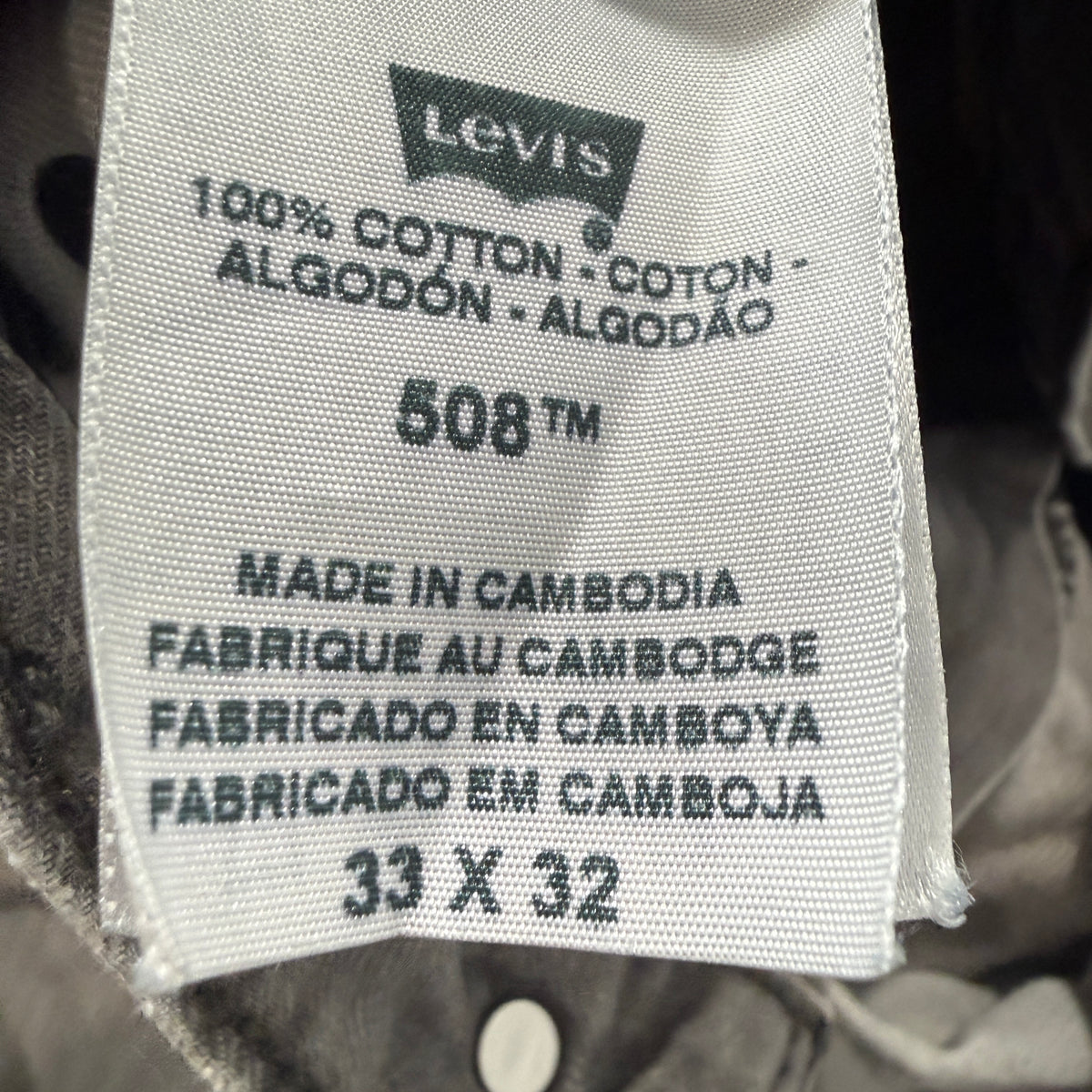Levis 508 Regular Taper Gray Jeans Size 33x32 photo 3