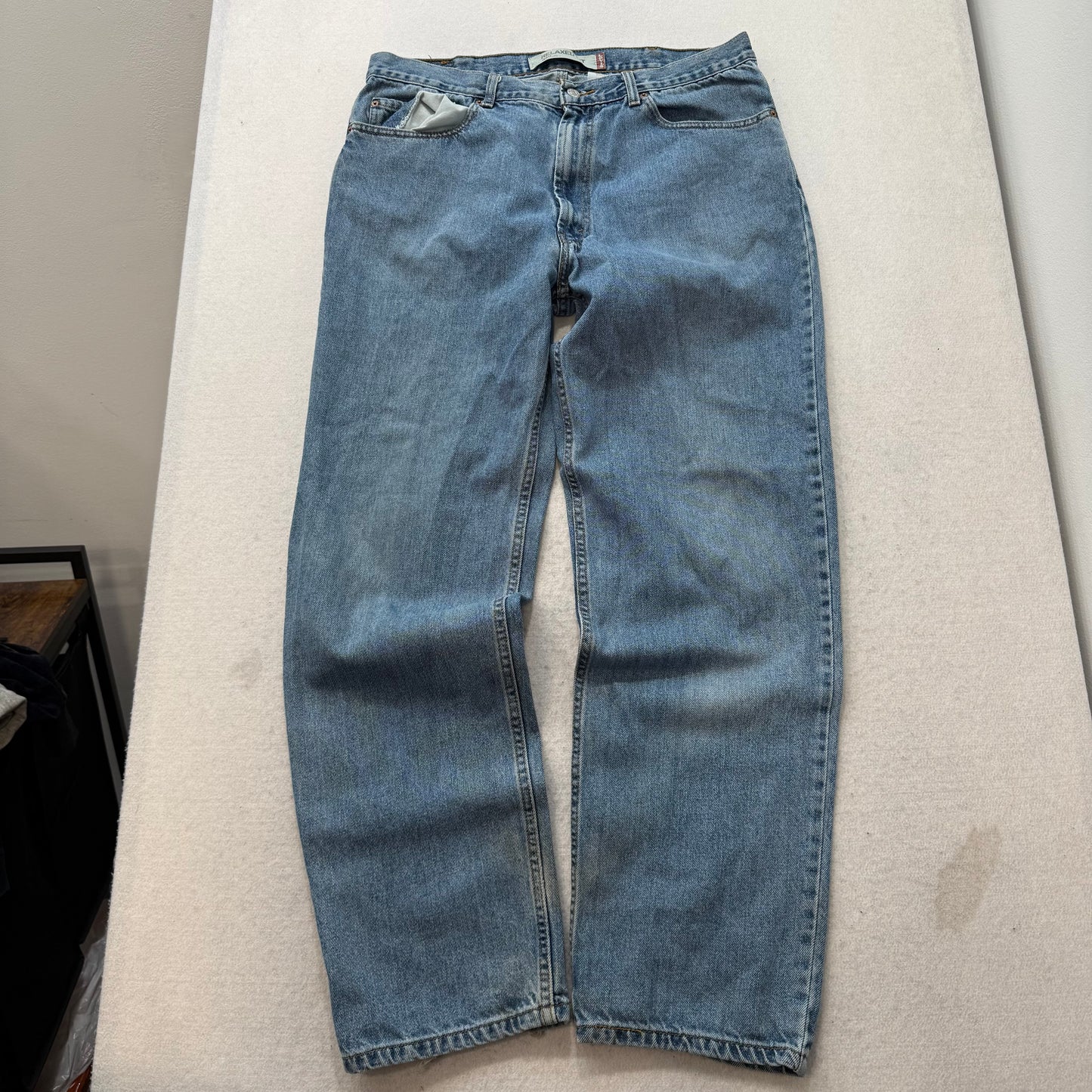 Levi's 550 Men's Blue Straight Leg Denim Jeans Zip-Fly Relaxed Fit Size 38x34