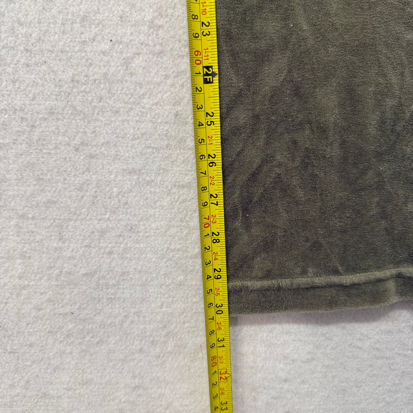 Vintage Juicy Couture Women's Olive Green Velour Flared Track Pant Pocket Size S