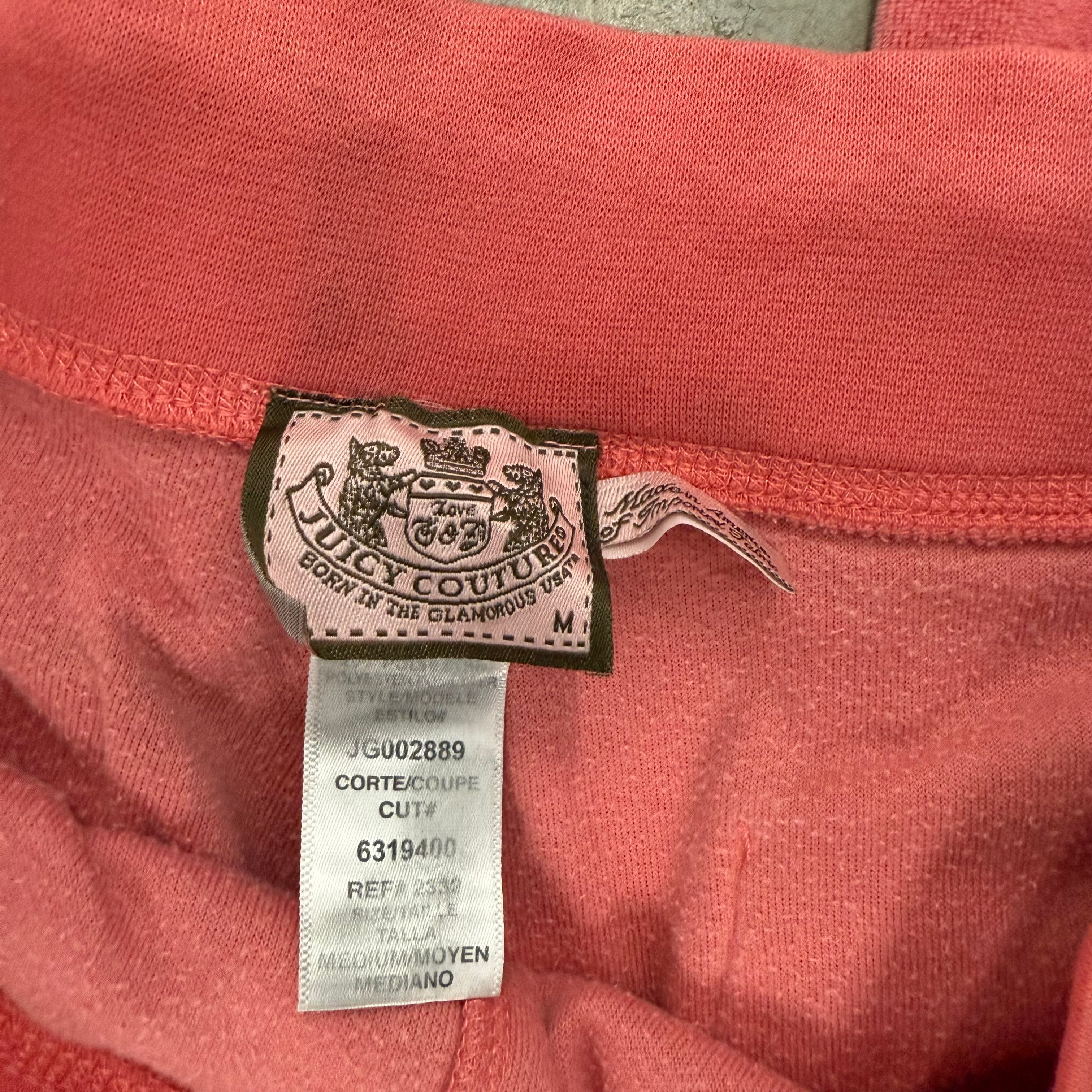 Rose Pink VINTAGE Velour Juicy Couture Wide-Leg Double Back Pocket Pants SIZE M