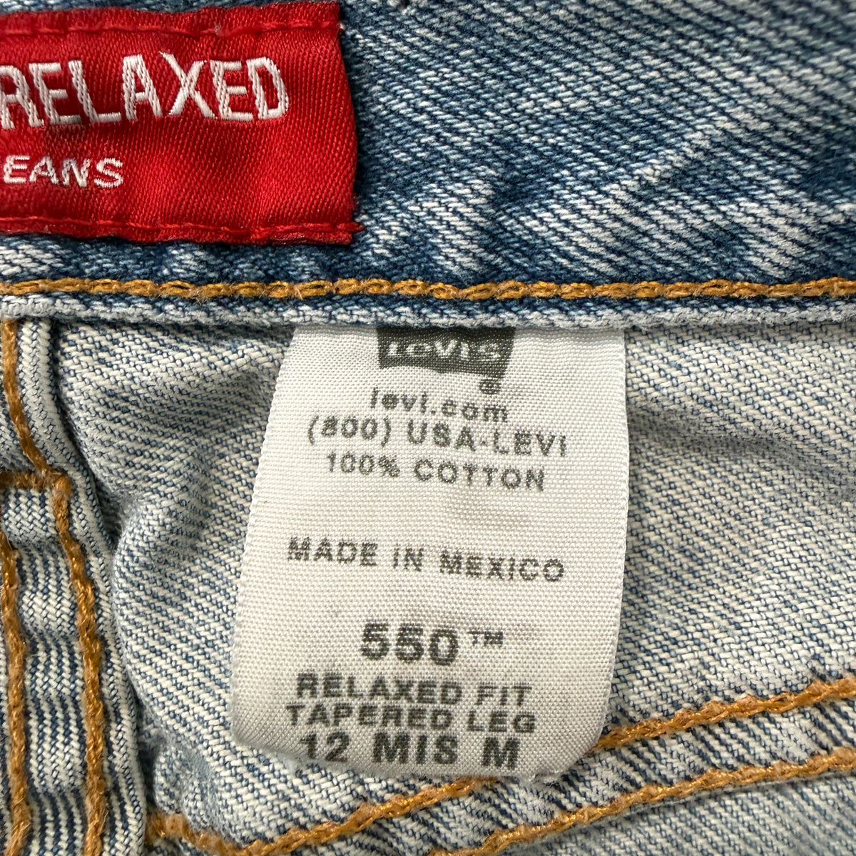 VTG Levi's 550 Classic Relaxed Womens Light Wash Tapered Leg Jeans Size 12 MIS M