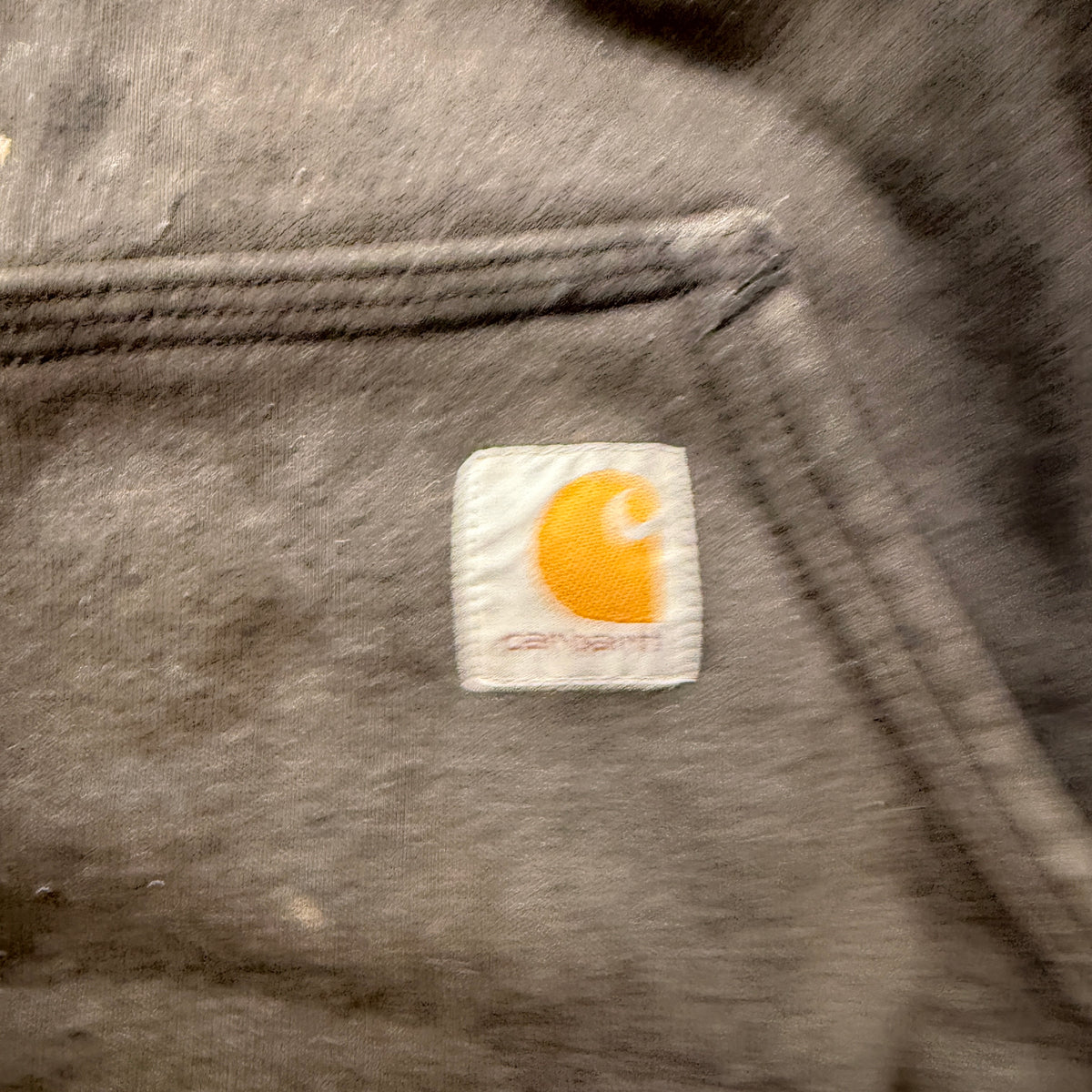 Carhartt Original Fit Logo Sleeve Pullover Hoodie Black Size XL photo 3
