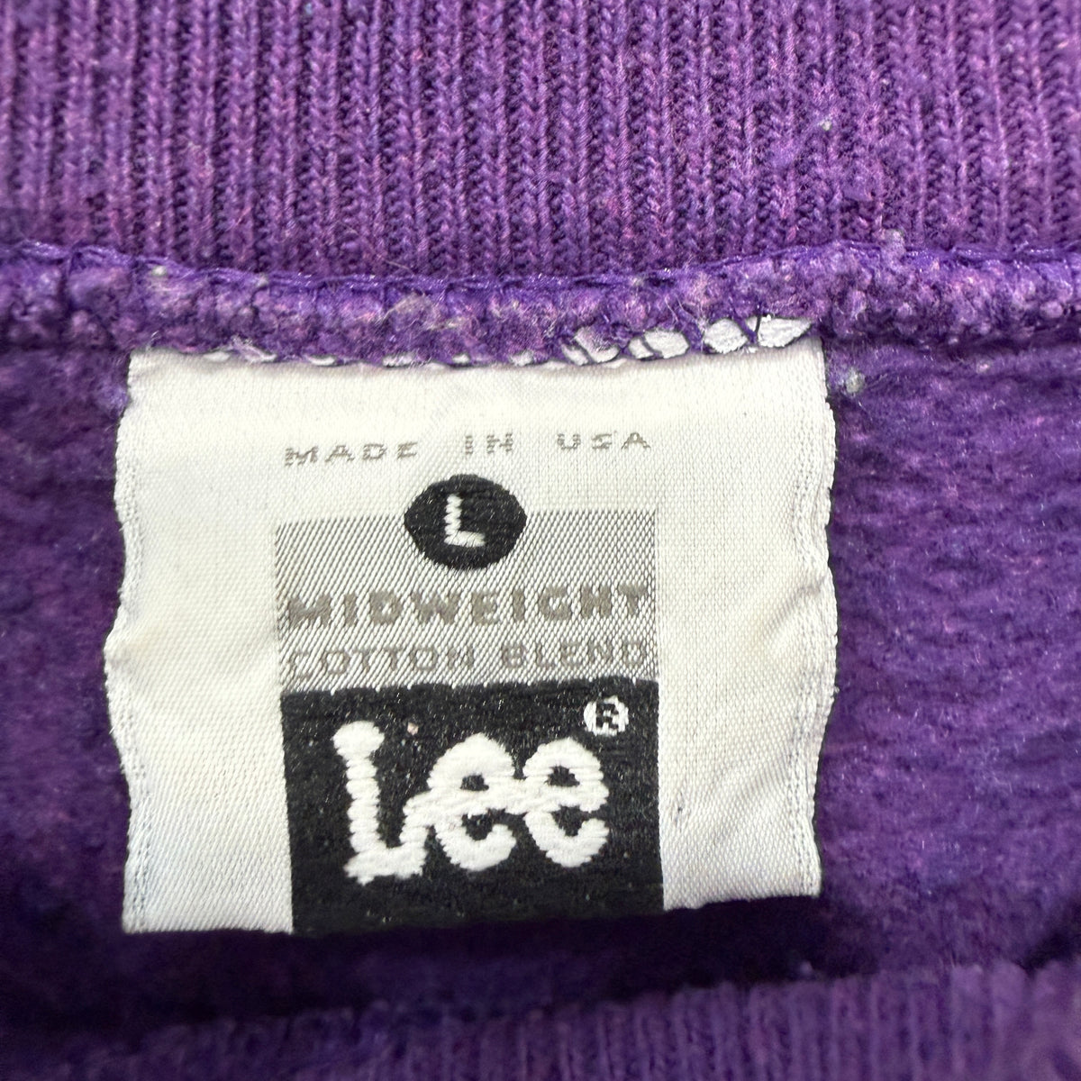 Lee Vintage Sunriver Purple Crewneck Sweatshirt USA Size L photo 3