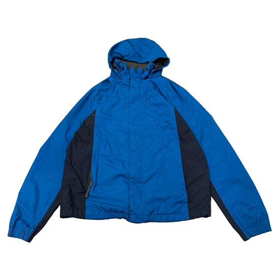 Eddie Bauer Men's Vibrant Blue WeatherEdge Hooded Rain Jacket Windbreaker Size M