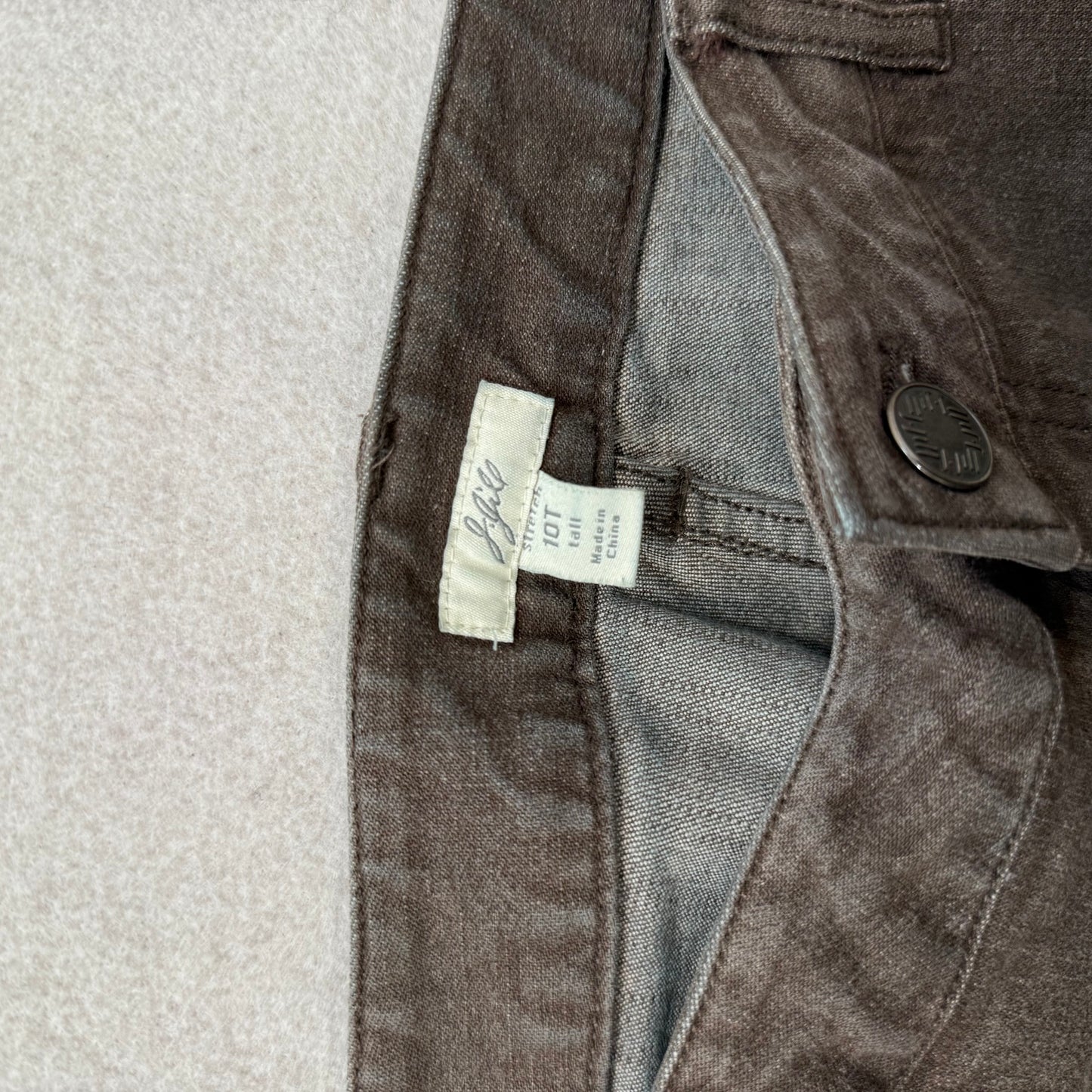 Gap Brown Corduroy Flare Pants Mid Rise Size 10