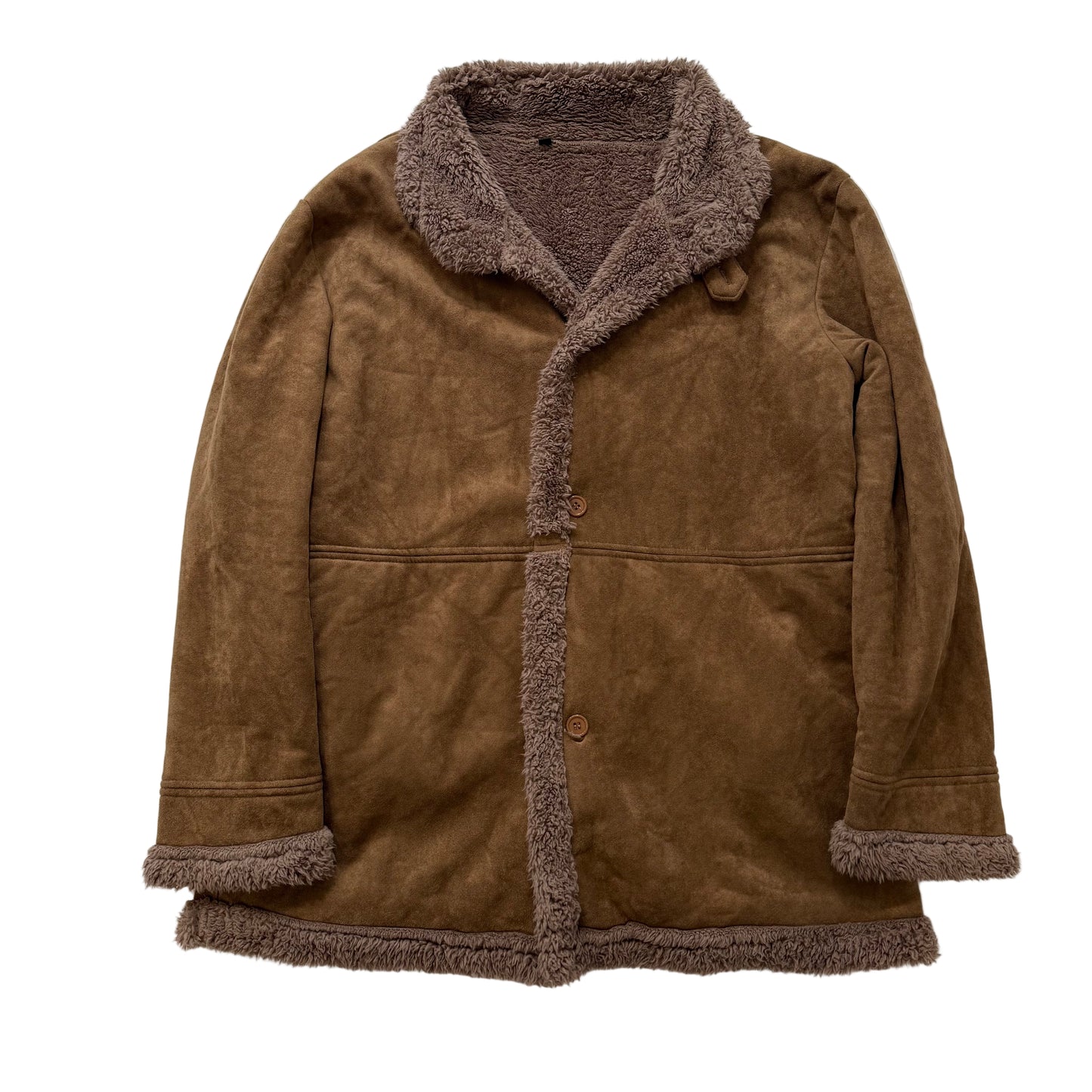 Vintage Brown Jacket with Textured Collar and Hem Trim - Clean Curriculums 