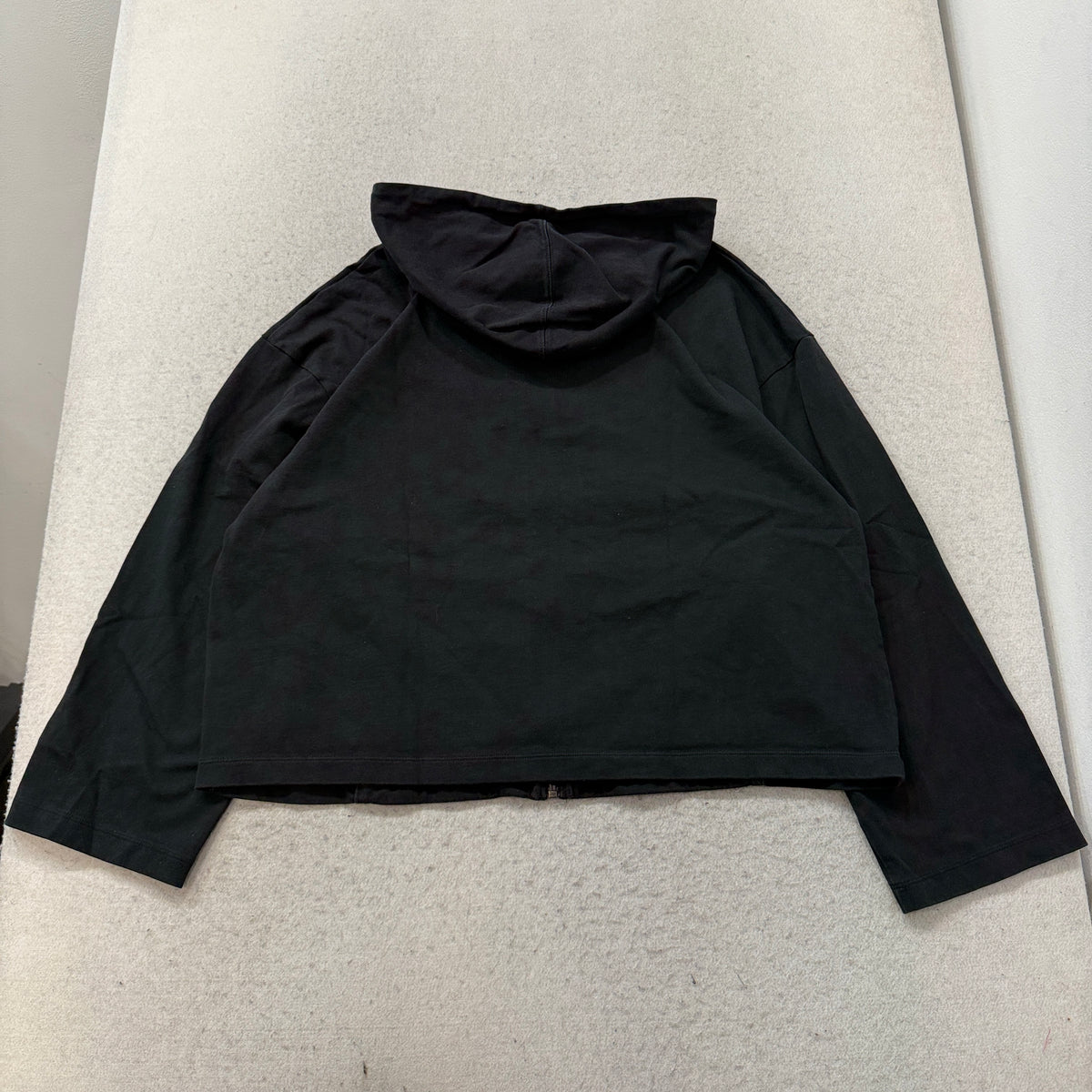 Nike Womens Black Cropped Full Zip Hoodie Size XL photo 2