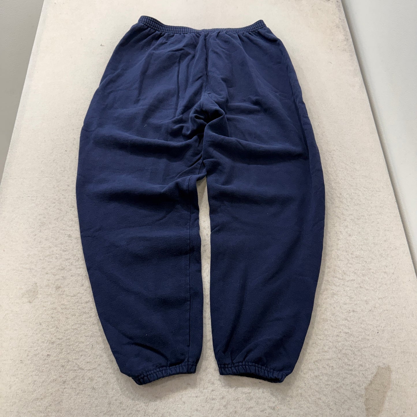 Vintage Cheetah Women's Fleece Navy Blue Sweatpants Pockets Made In USA Size XL