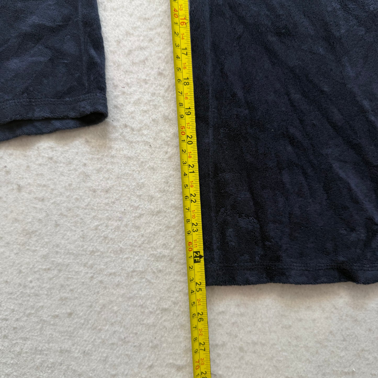 Navy Terry cloth capris