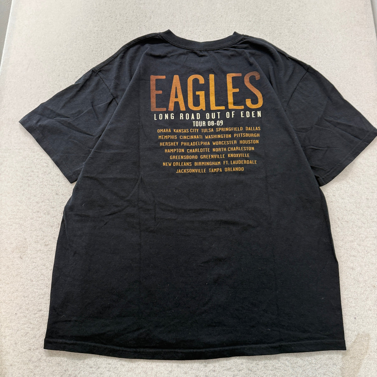 Eagles band Long Road Out of Eden tee back