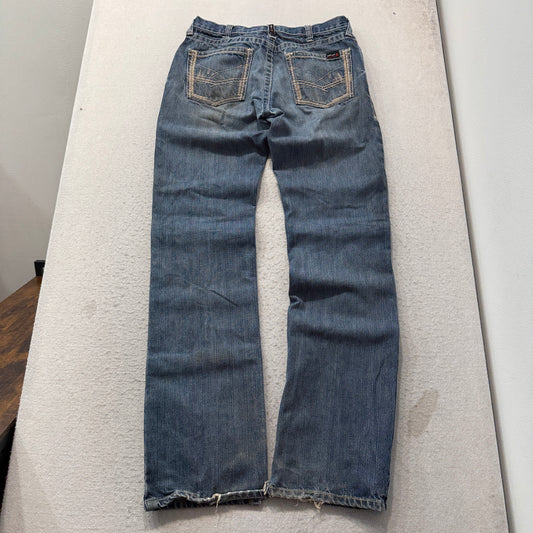 Ariat FR M4 Boot Low Rise Men's Blue Denim Jeans Pockets  Classic Size W32xL38