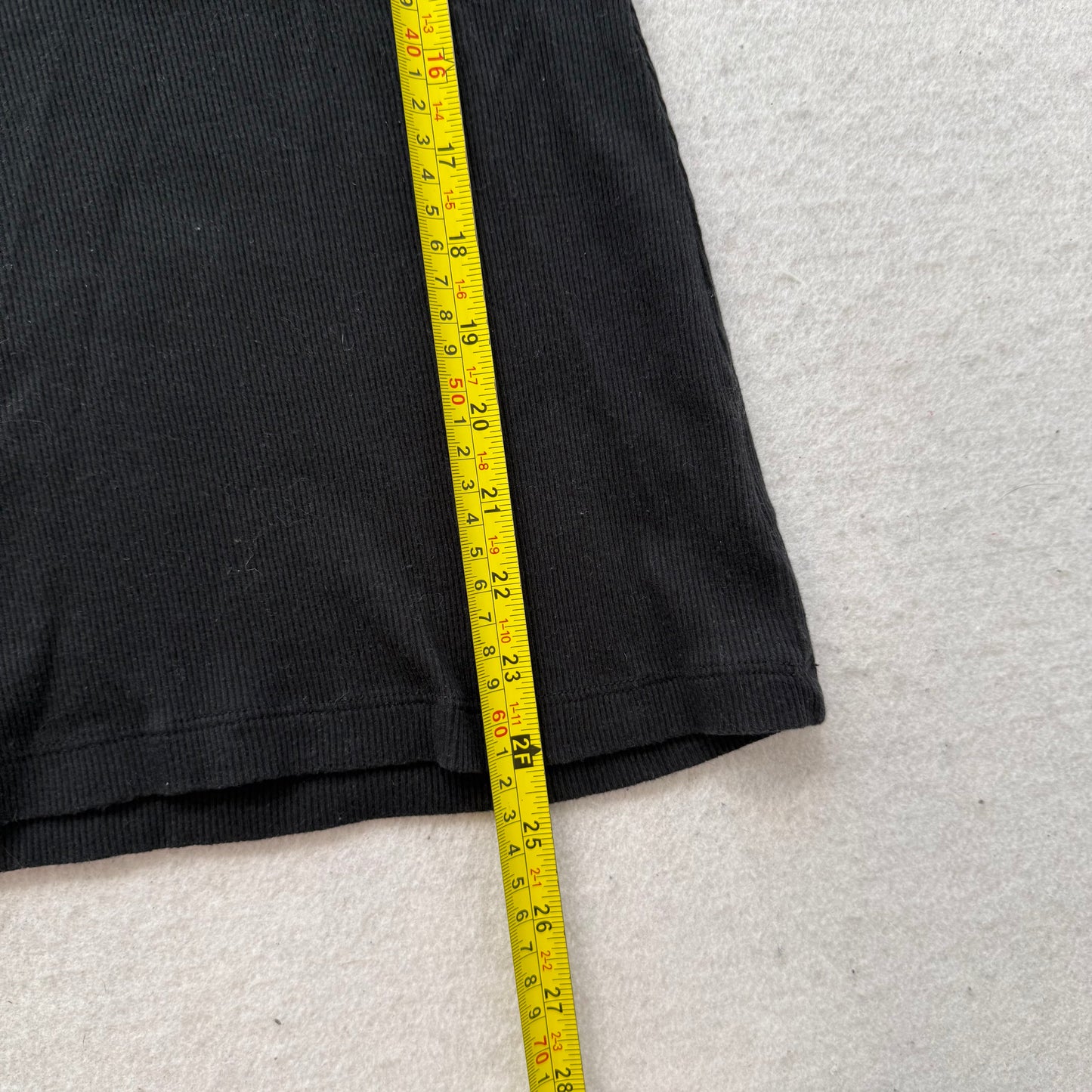Guess Jeans Womens Black Cotton Blend Ribbed Tank Top Graphic Logo Preppy Size L