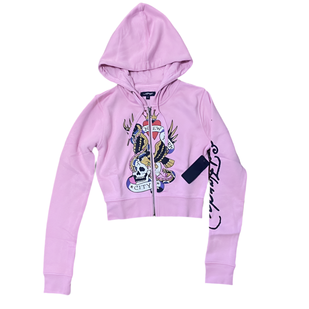 ED HARDY “FLYING SKULL” PINK Women's Set