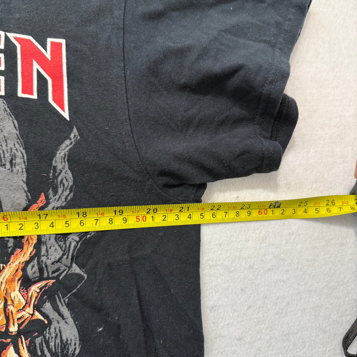 Iron Maiden Black T-Shirt Short Sleeves The Number of the Beast Graphic Size L