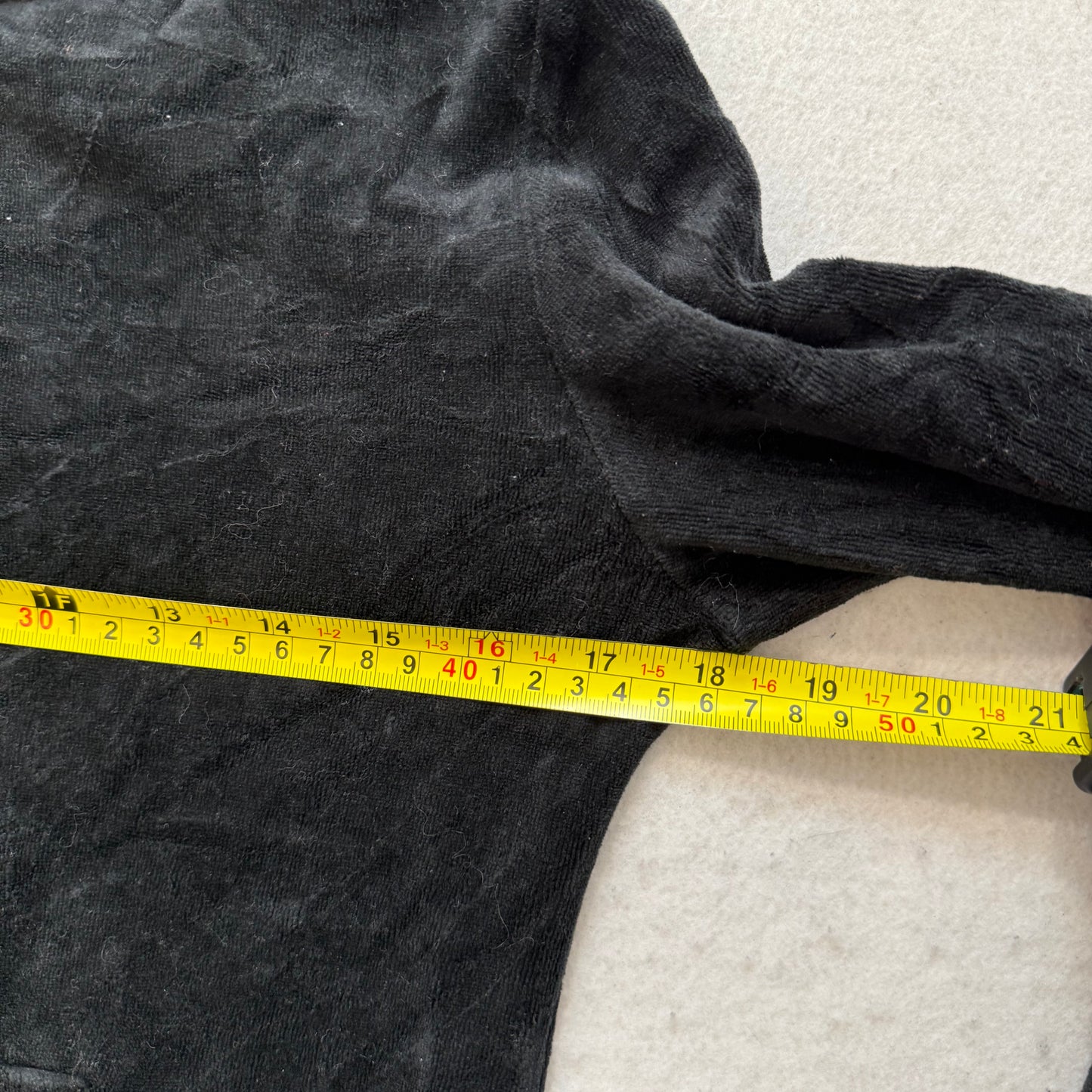 Juicy Couture Jet Black Velour Tracksuit Set Zip Up Hoodie & Flared Pant Size S