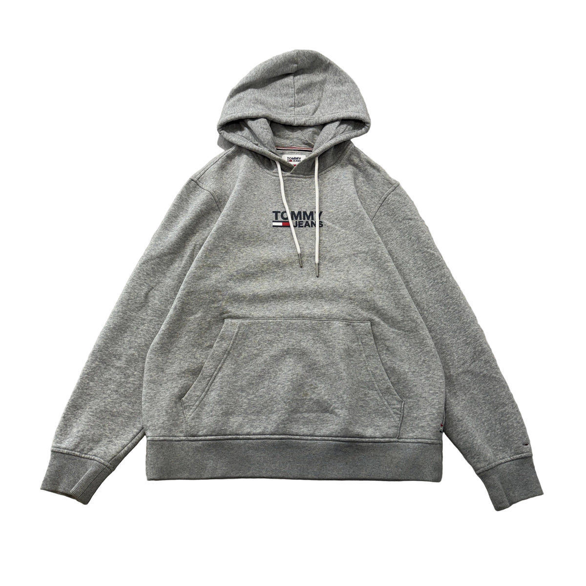 Tommy Jeans Grey Logo Pullover Hoodie Size M photo 1