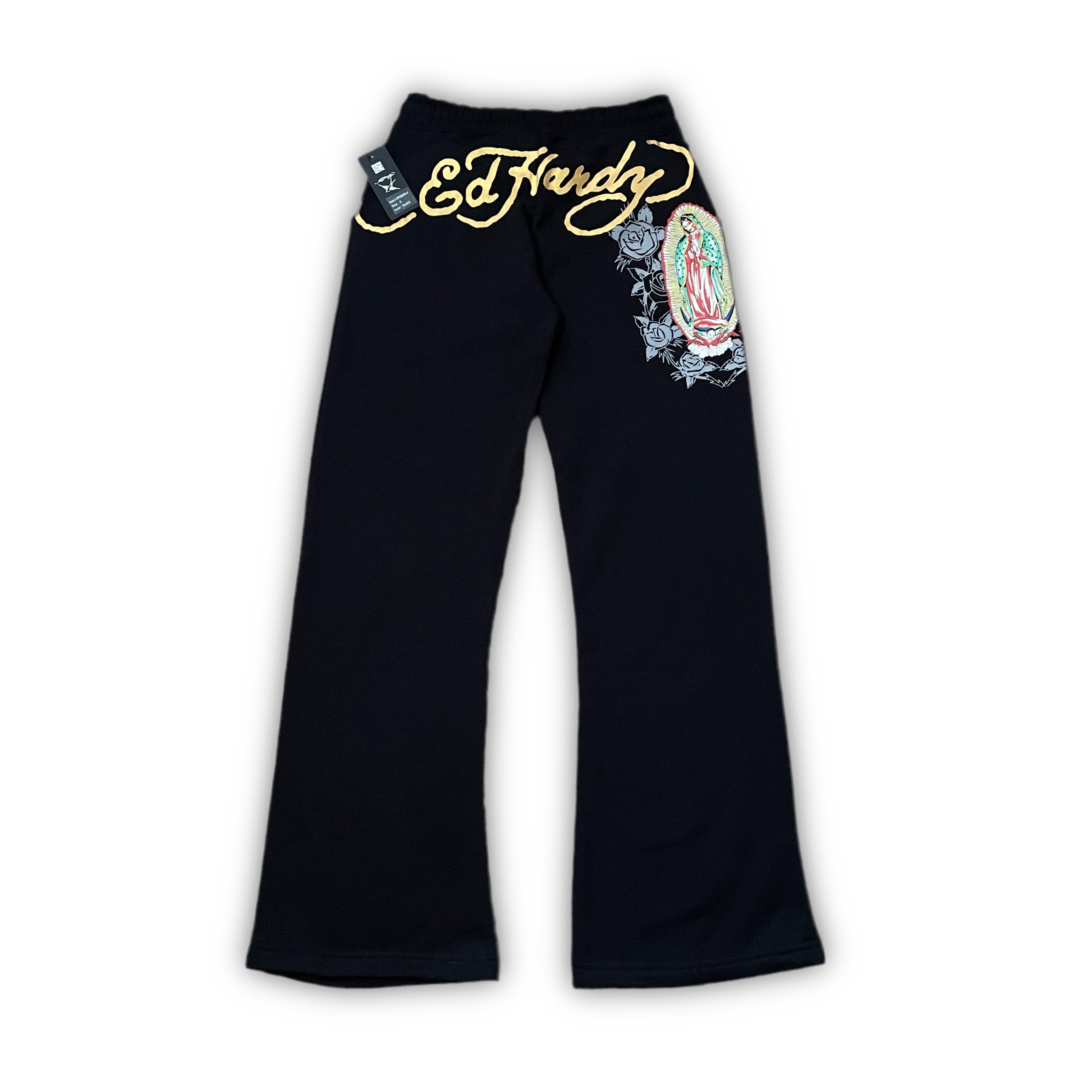 ED HARDY “MARY” BLACK TUBE TOP & PANT SET