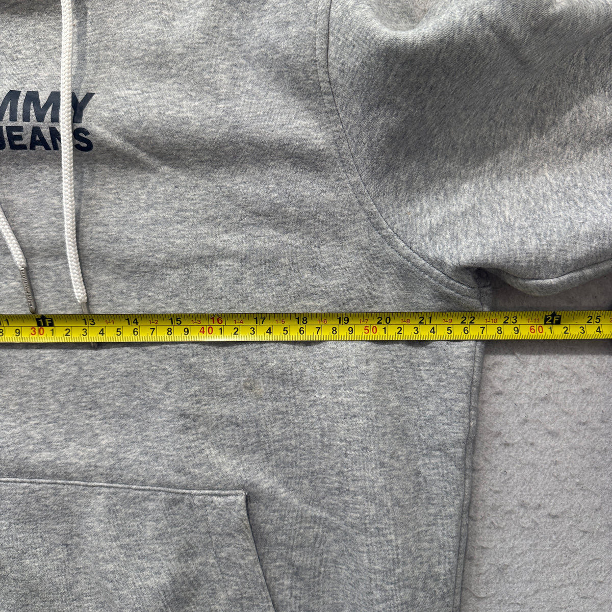 Tommy Jeans Grey Logo Pullover Hoodie Size M photo 4