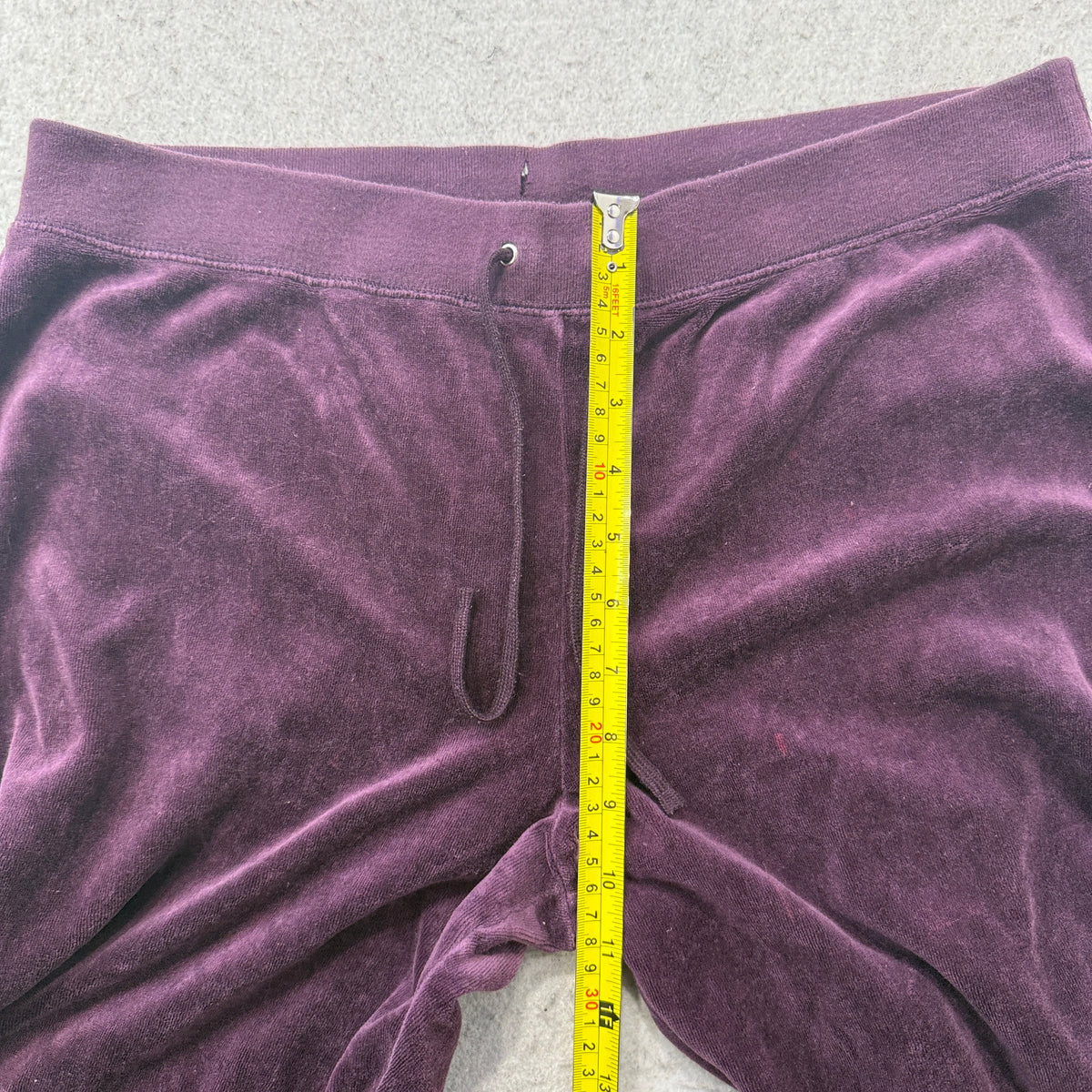Vintage Juicy Couture Velour Flare Track Pants Purple Size L photo 5