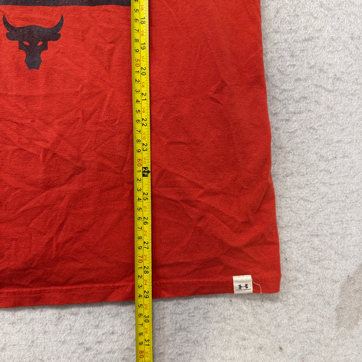 Under Armour Project Rock tank length measurement