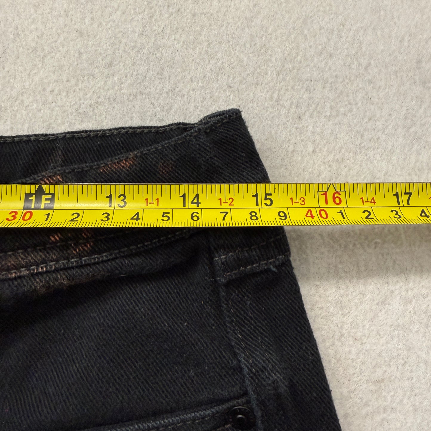 Empyre Men's Black Denim Jeans Loose Fit Zip-Fly Pockets Classic Logo Size 27