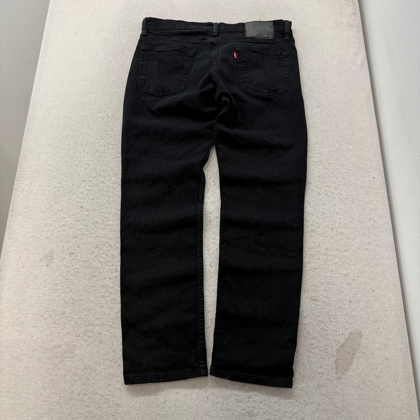 Levi's 511 Men's Black Denim Jeans Slim FIt Zip-Fly Pockets Classic Size W34xL30