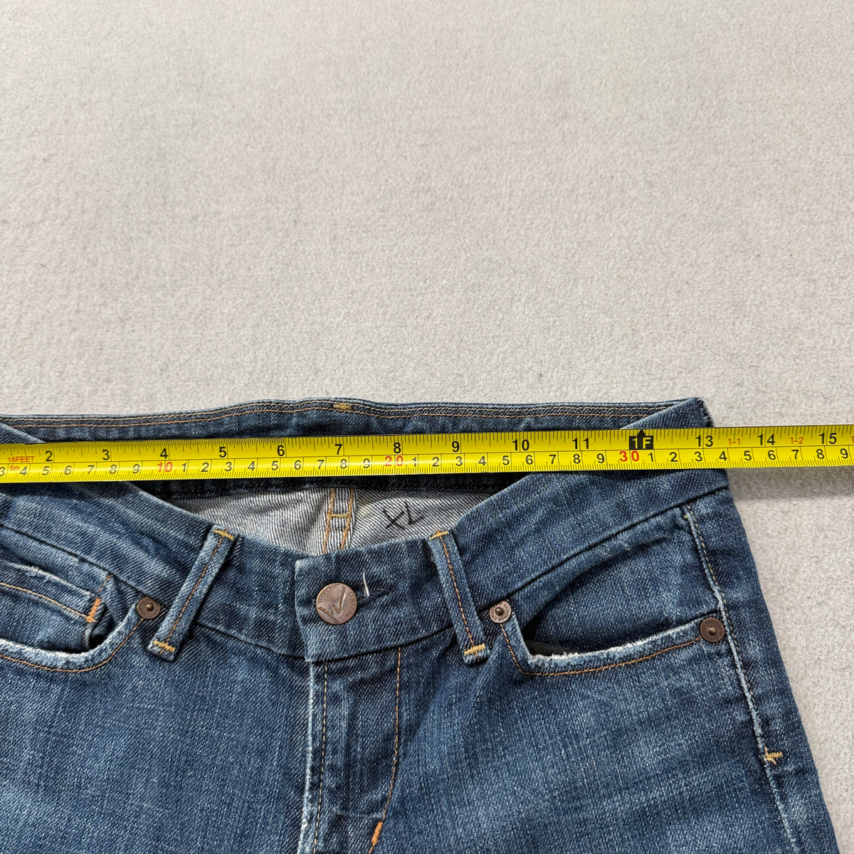 Citizens of Humanity Flare Jeans dark wash indigo inseam measurement