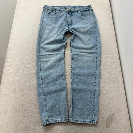 Levi's Men's Blue Denim Jeans Straight Leg Pockets Zip-Fly Classic Size W38xL32