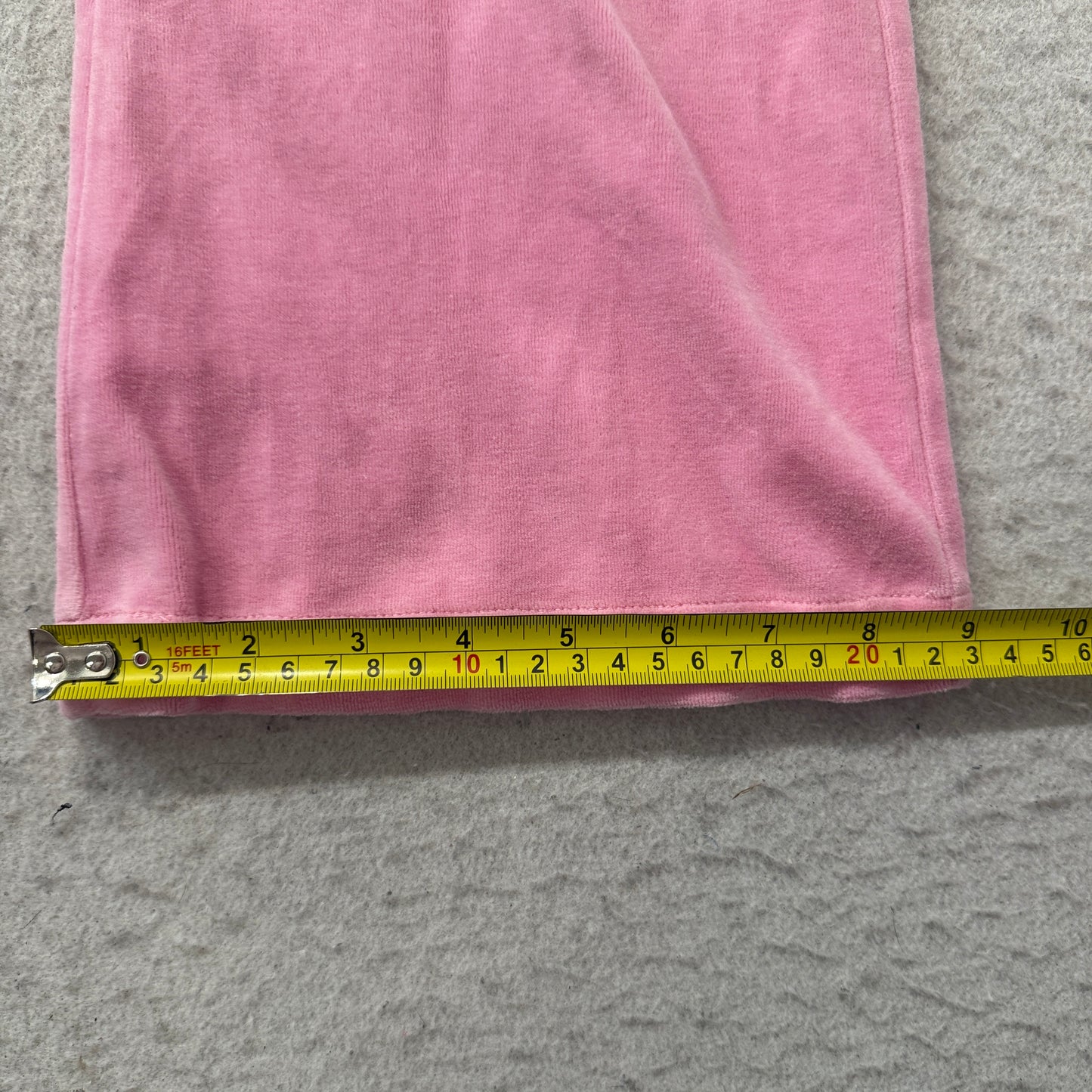 Juicy Couture Women's Light Pink Velour Track Pants Drawstring Dog Logo Size M