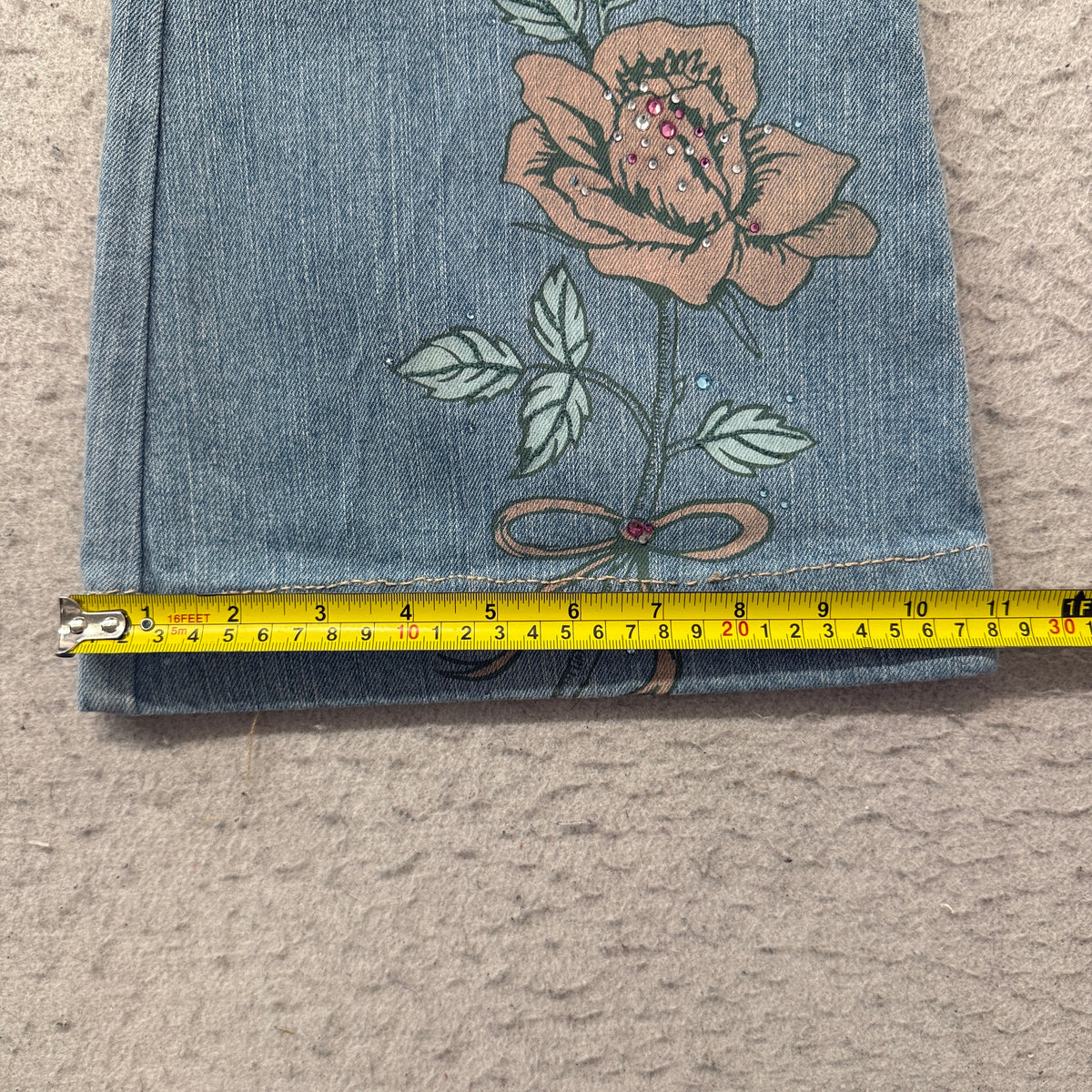 Gap Long and Lean Flare Jeans light wash blue leg opening measurement
