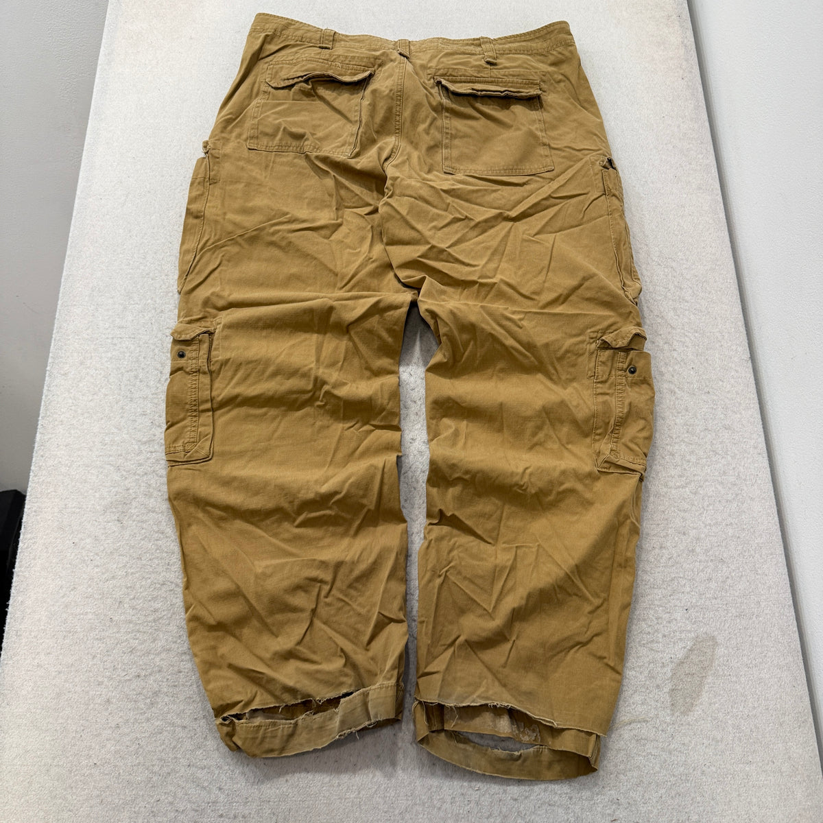 Eddie Bauer Cargo Pants Men's Khaki Tan Cotton Utility Pockets Relaxed Size 42 photo 2