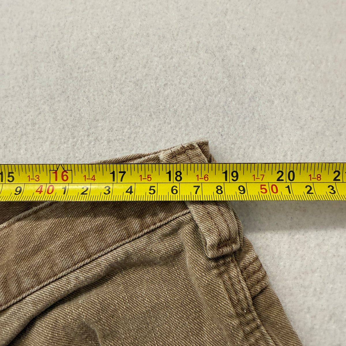Lee Dungarees Men's Khaki Canvas Carpenter Pants Pockets Workwear Y2K Size W38