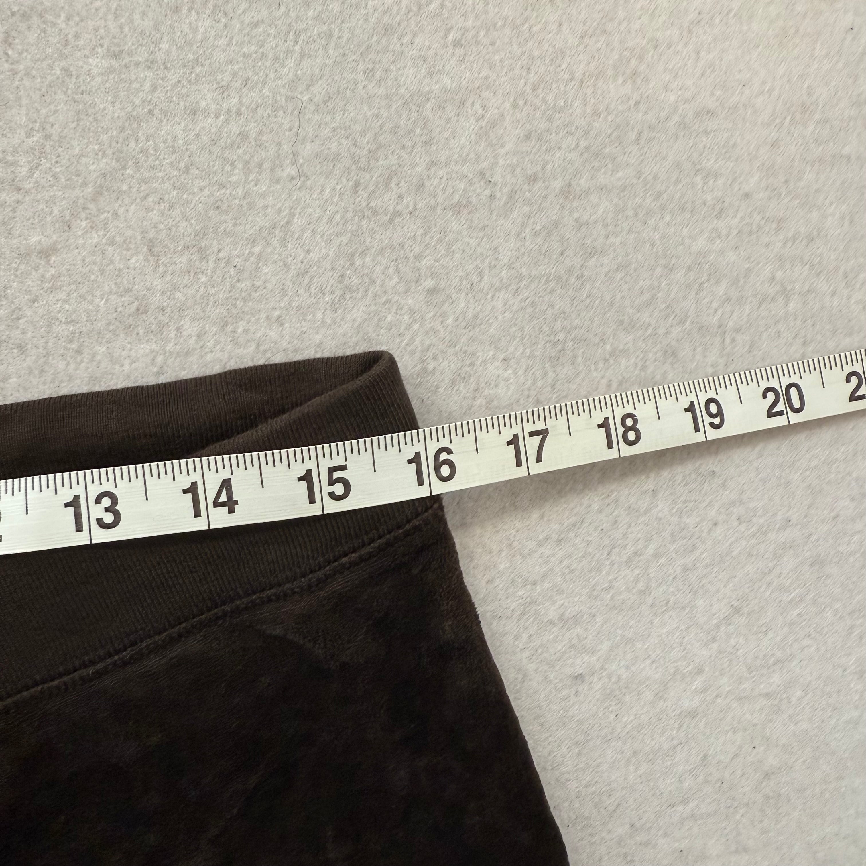 Vintage Juicy Couture Brown Drawstring Flare Velour Pants Juicy Back Design Size M