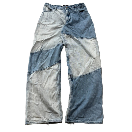 Hollister Ultra High Rise Dad Jeans Women's Patchwork Light Blue Size 7 photo 1