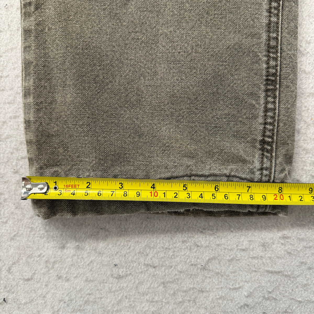 Wrangler Rugged Wear Men's Canvas Olive Work Pants Relaxed Fit Pockets Size W30