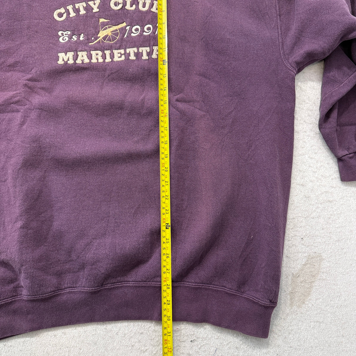 Oarsman Vintage City Club Marietta Purple Crewneck Sweatshirt Size XXL photo 5